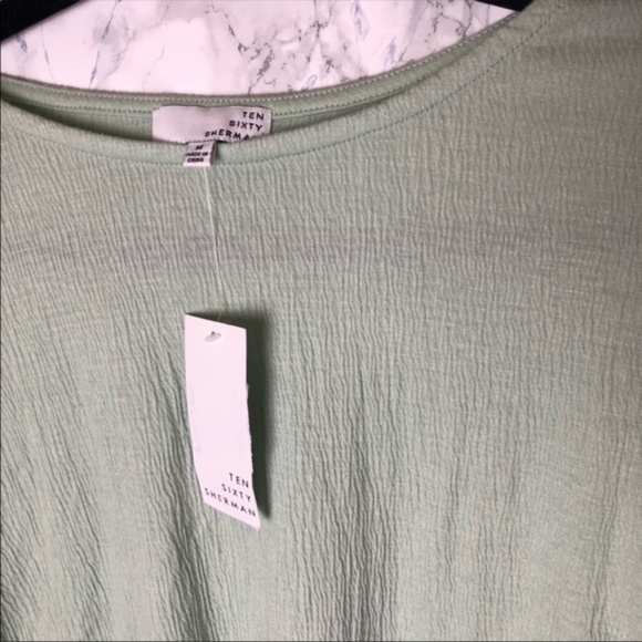 🌸Ten Sixty Sherman Ruffle Sleeve Textured Tee - Picture 3 of 6